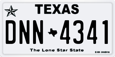 TX license plate DNN4341