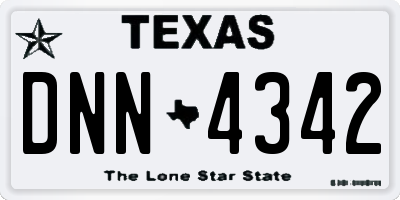 TX license plate DNN4342