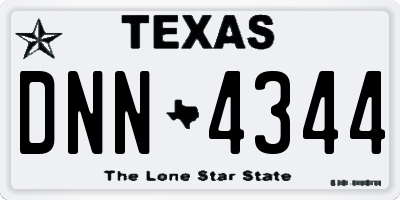 TX license plate DNN4344