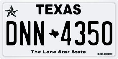 TX license plate DNN4350