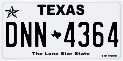 TX license plate DNN4364