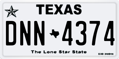 TX license plate DNN4374