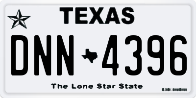 TX license plate DNN4396