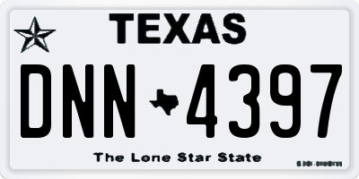 TX license plate DNN4397