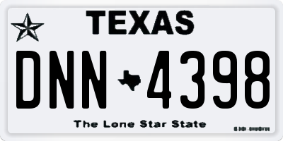 TX license plate DNN4398