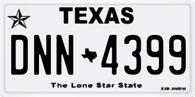 TX license plate DNN4399
