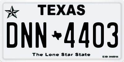 TX license plate DNN4403