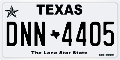 TX license plate DNN4405