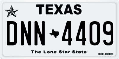 TX license plate DNN4409