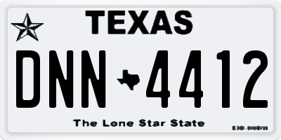 TX license plate DNN4412