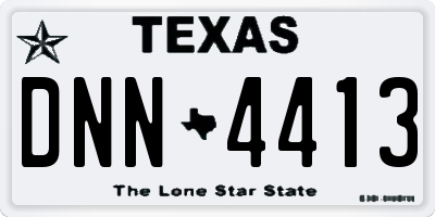 TX license plate DNN4413
