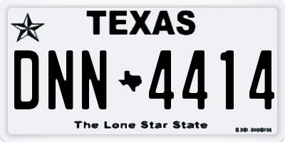 TX license plate DNN4414