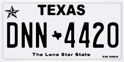 TX license plate DNN4420