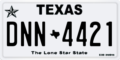 TX license plate DNN4421