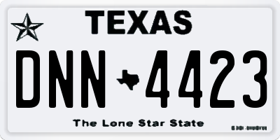 TX license plate DNN4423