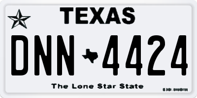 TX license plate DNN4424