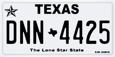 TX license plate DNN4425