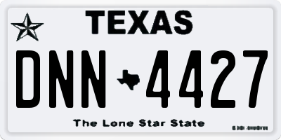 TX license plate DNN4427
