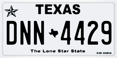 TX license plate DNN4429