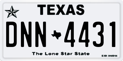 TX license plate DNN4431