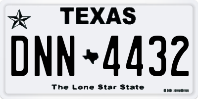 TX license plate DNN4432