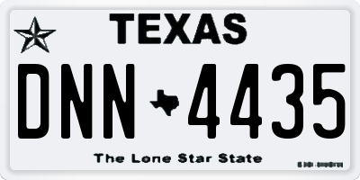 TX license plate DNN4435