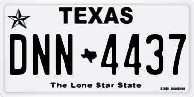 TX license plate DNN4437