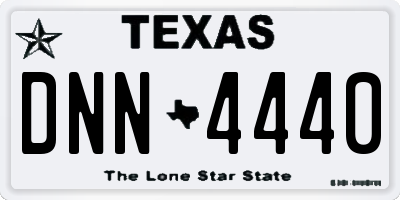 TX license plate DNN4440