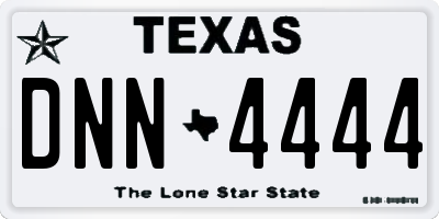 TX license plate DNN4444