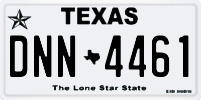 TX license plate DNN4461