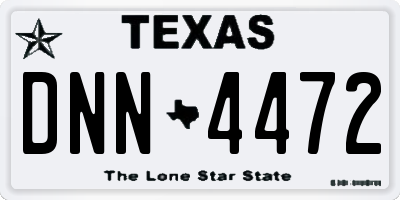 TX license plate DNN4472