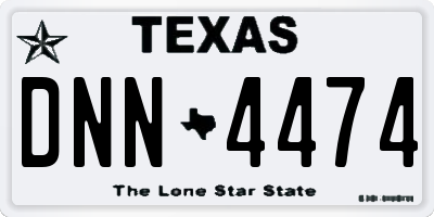 TX license plate DNN4474
