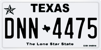 TX license plate DNN4475