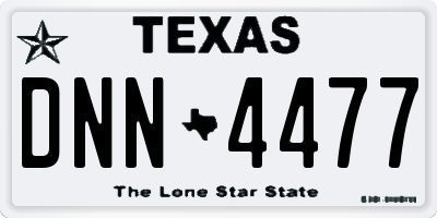 TX license plate DNN4477