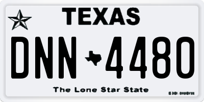 TX license plate DNN4480