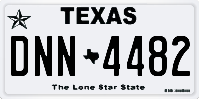TX license plate DNN4482