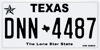 TX license plate DNN4487