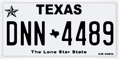 TX license plate DNN4489