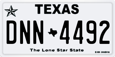 TX license plate DNN4492
