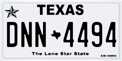 TX license plate DNN4494