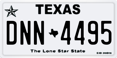 TX license plate DNN4495