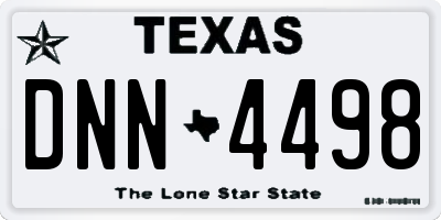 TX license plate DNN4498