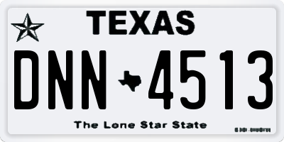 TX license plate DNN4513