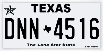 TX license plate DNN4516