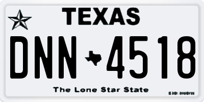 TX license plate DNN4518