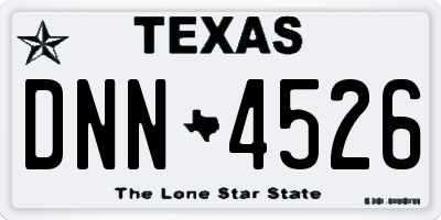 TX license plate DNN4526