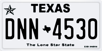 TX license plate DNN4530