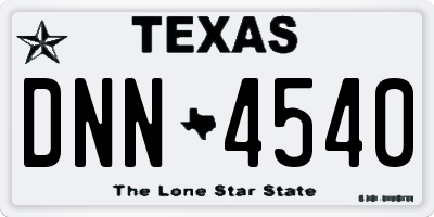 TX license plate DNN4540