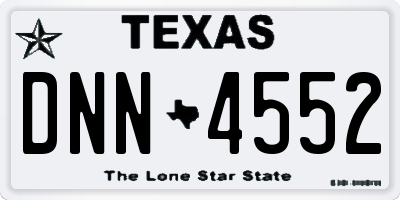 TX license plate DNN4552