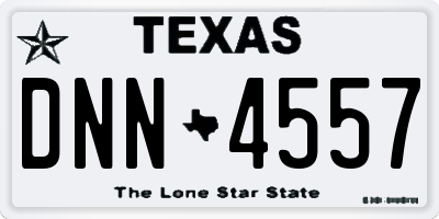TX license plate DNN4557